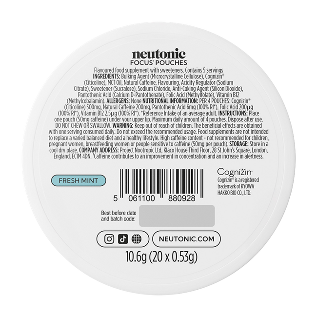 Neutonic Focus Pouch (5x20 Pouches) Alternative Image