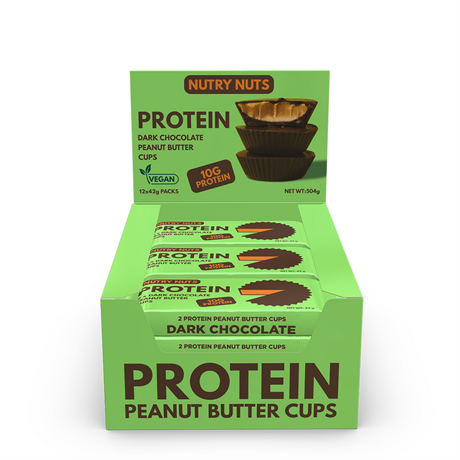 Nutry Nuts Zero Added Sugar Protein Peanut Butter Cups 12x42g