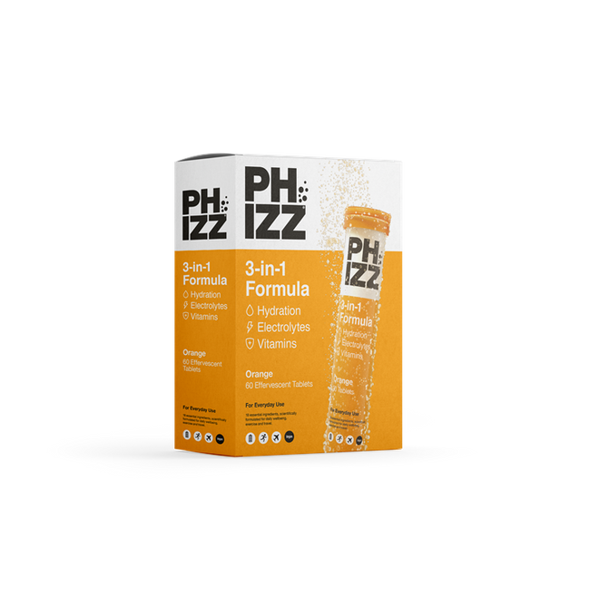 Phizz 3-in-1 Multivitamin & Rehydration Electrolyte Effervescent Multi-pack 6x60 Tabs