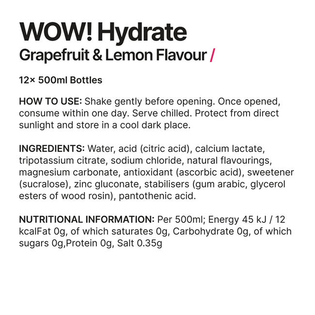 WOW! Hydrate 12x500ml Alternative Image