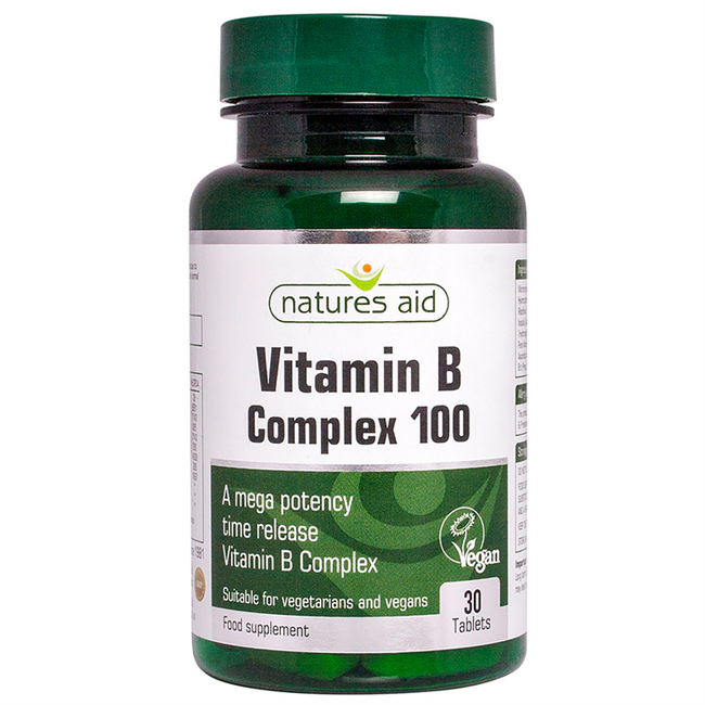 Natures Aid Vit B Complex 100mg Time Release (Mega Potency)