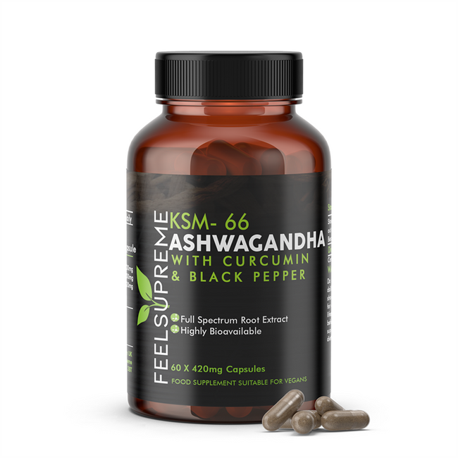 Feel Supreme KSM 66 Ashwagandha with Curcumin