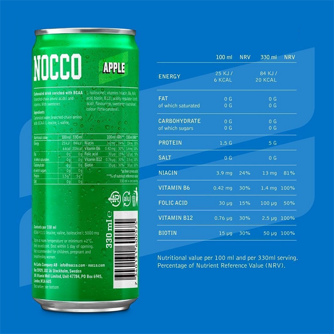 NOCCO BCAA+ 12x330ml Alternative Image
