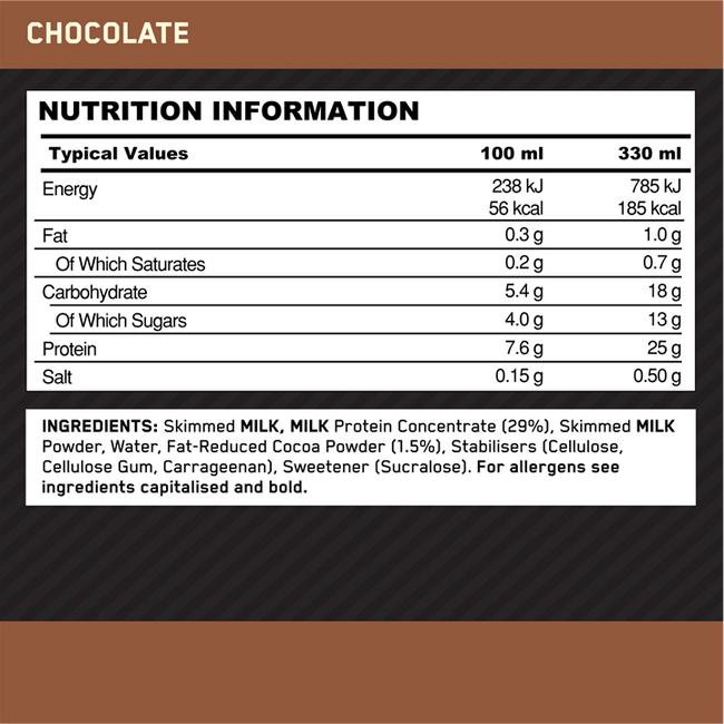 Optimum Nutrition Protein Shake 12x330ml Alternative Image