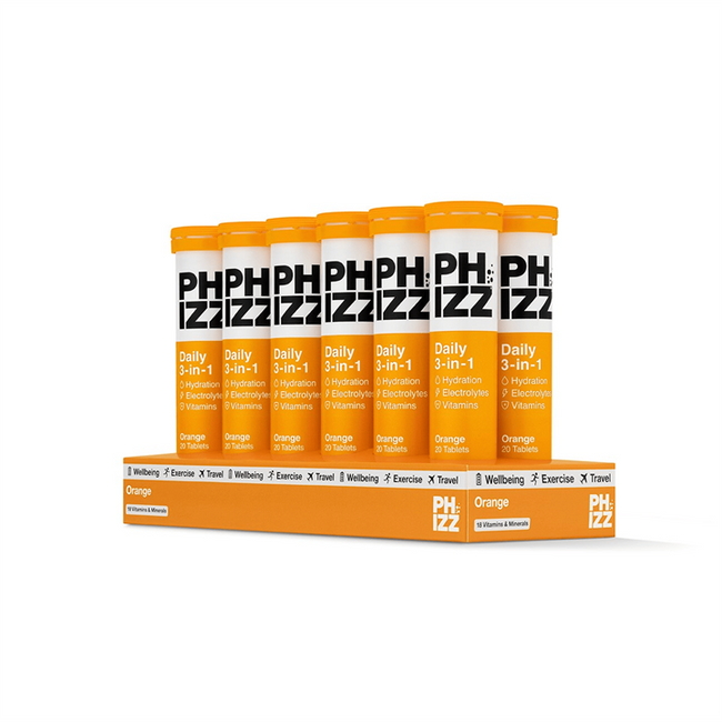 Phizz 3-in-1 Multivitamin & Rehydration Electrolyte Effervescent 12x20 Tabs