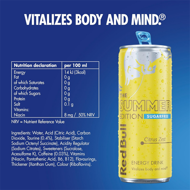 Red Bull Sugar Free Editions 12x355ml Alternative Image