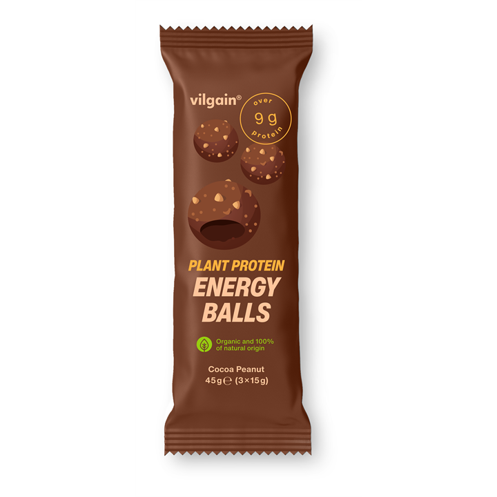 Vilgain Organic Plant Protein Energy Balls 15 x 45g