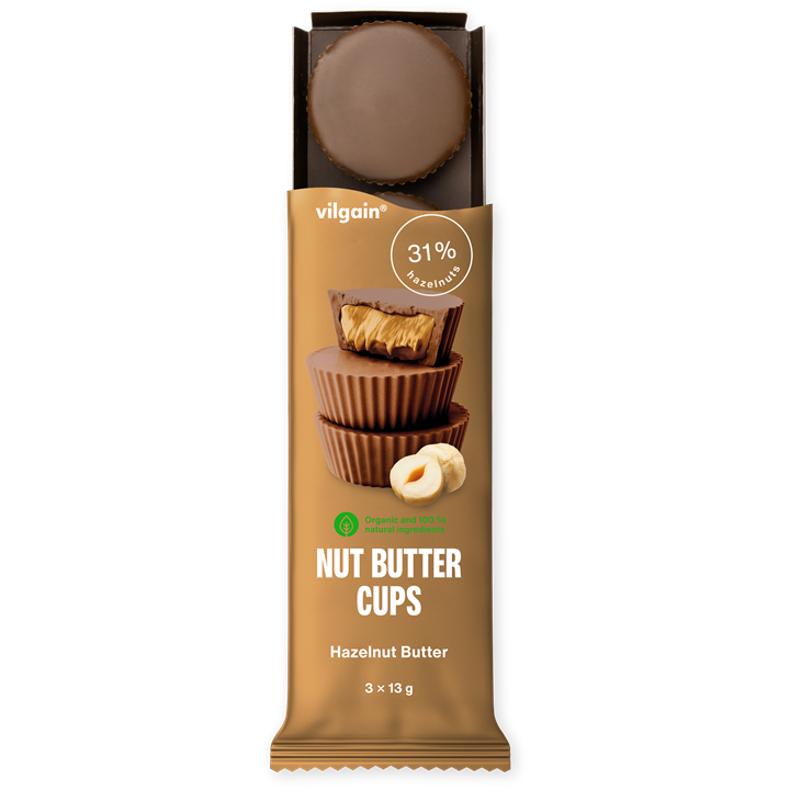 Vilgain Organic Nut Butter Cups (3x13g) 12 x 39g