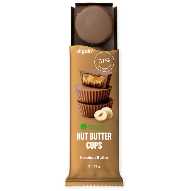 Vilgain Organic Nut Butter Cups (3x13g) 12 x 39g