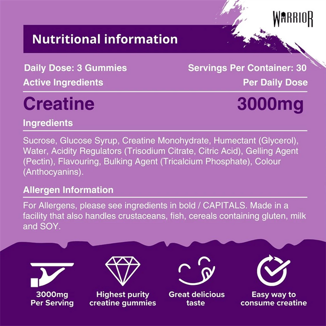 Warrior Creatine Gummies 90 Gummies Alternative Image