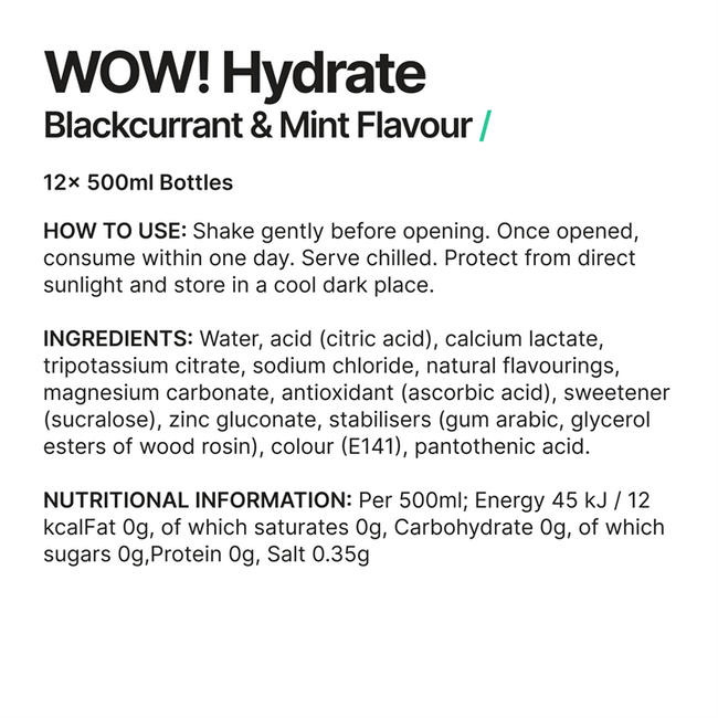 WOW! Hydrate 12x500ml Alternative Image
