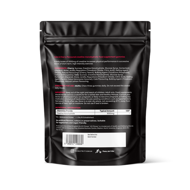 XO Fitness XO Creatine Gummies Dual Flavour 60 Gummies Alternative Image